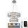 LED Himmennettävä kristallikruunu narussa LED/65W/230V 3000-6500K kiiltävä kromi + kauko-ohjaus
