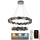 LED Himmennettävä kristallikruunu narussa LED/65W/230V 3000-6500K kiiltävä kromi + kauko-ohjaus
