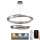 LED Himmennettävä kristallikruunu narussa LED/90W/230V 3000-6500K kiiltävä kromi + kauko-ohjaus