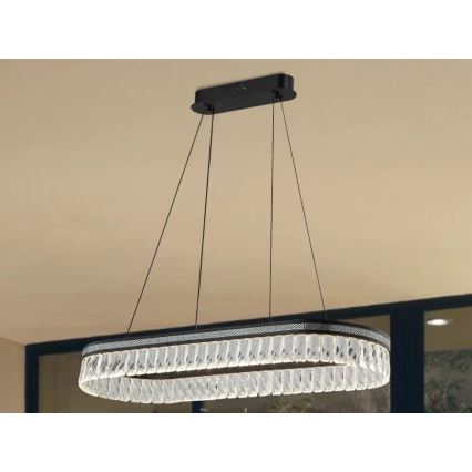 LED-himmennettävä kristallivalaisin vaijerilla THALIA LED/50W/230V 3000-6000K + kaukosäädin