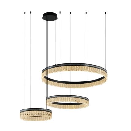 LED himmennettävä kristallikruunu vaijerilla THALIA LED/120W/230V 3000-6000K + kaukosäädin