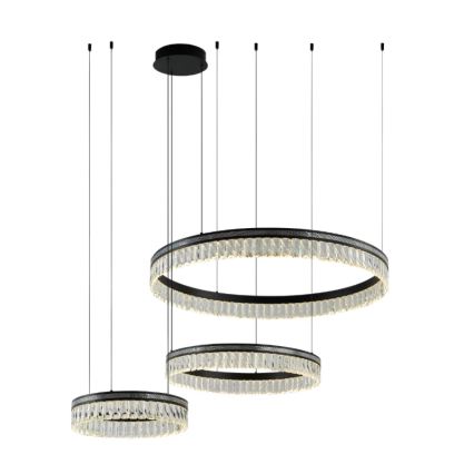 LED himmennettävä kristallikruunu vaijerilla THALIA LED/120W/230V 3000-6000K + kaukosäädin