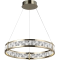 LED-himmennettävä kristallikruunu vaijerilla ENRIQUE LED/55W//230V 3000-6000K halkaisija 80 cm + kaukosäädin