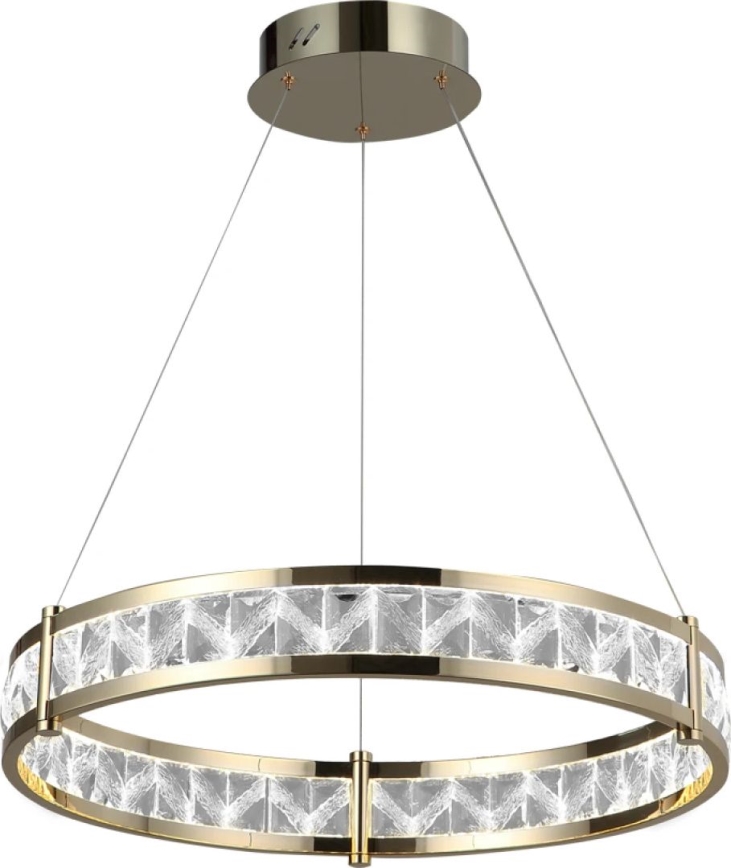 LED-himmennettävä kristallikruunu vaijerilla ENRIQUE LED/55W//230V 3000-6000K halkaisija 80 cm + kaukosäädin