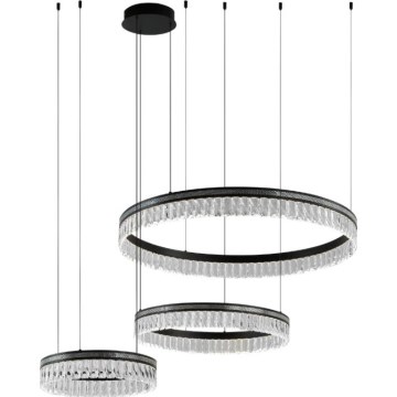 LED himmennettävä kristallikruunu vaijerilla THALIA LED/120W/230V 3000-6000K + kaukosäädin