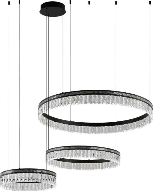 LED himmennettävä kristallikruunu vaijerilla THALIA LED/120W/230V 3000-6000K + kaukosäädin