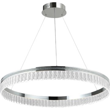 LED himmennettävä kristallikruunu vaijerilla THALIA LED/55W/230V 3000-6000K halkaisija 80 cm + kaukosäädin
