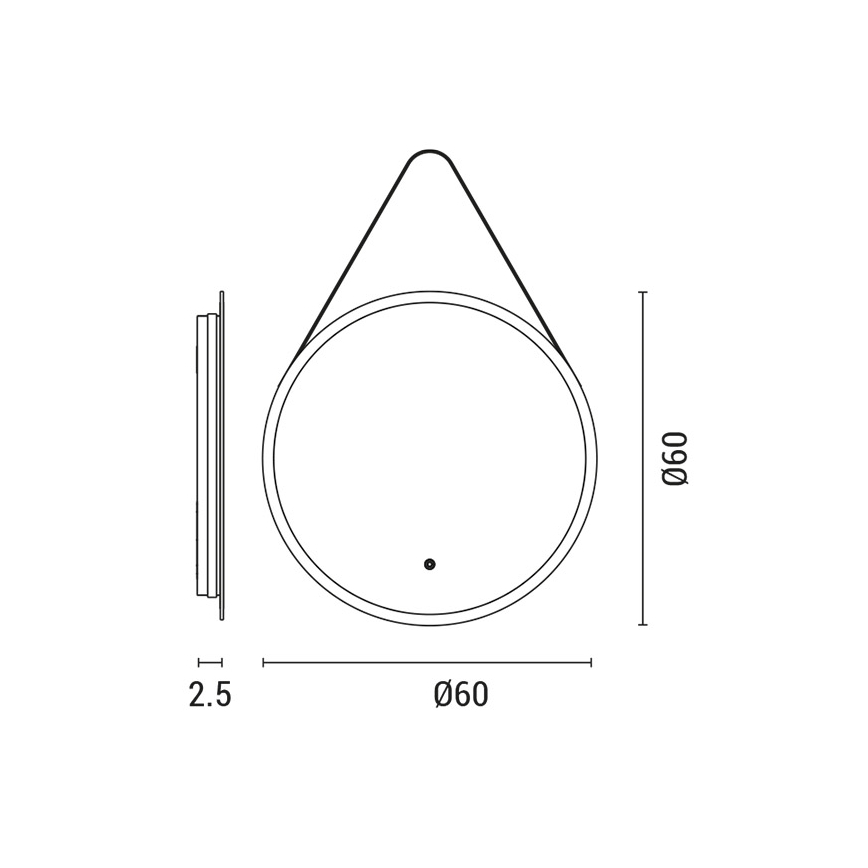 LED Himmennettävä kylpyhuone lämmitetty taustavalaistu peili LED/20W/230V 4000K IP44