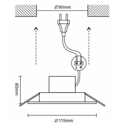LED Himmennettävä kylpyhuonevalo LED/10W/230V 3000K-6500K Wi-Fi Tuya IP44