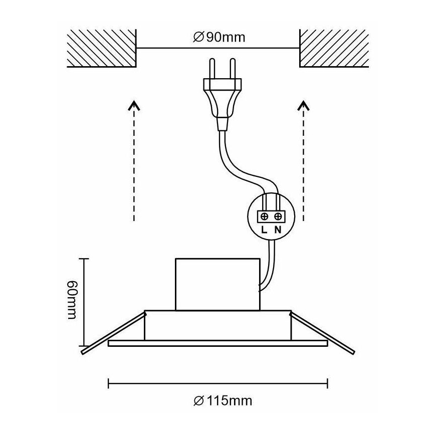 LED Himmennettävä kylpyhuonevalo LED/10W/230V 3000K-6500K Wi-Fi Tuya IP44