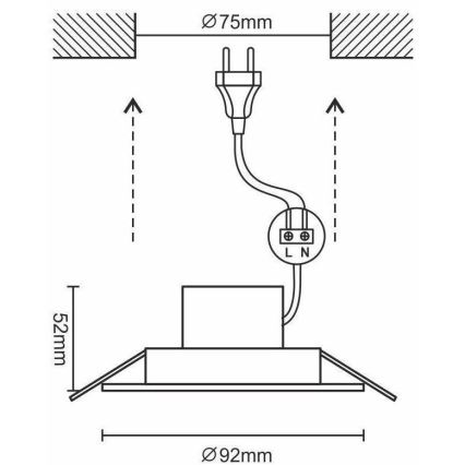 LED Himmennettävä kylyhuonevalo LED/7W/230V 3000K-6500K Wi-Fi Tuya IP44