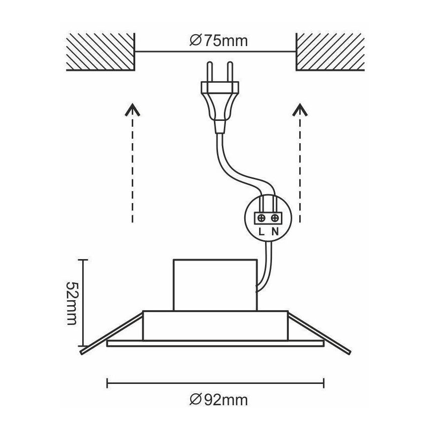 LED Himmennettävä kylyhuonevalo LED/7W/230V 3000K-6500K Wi-Fi Tuya IP44
