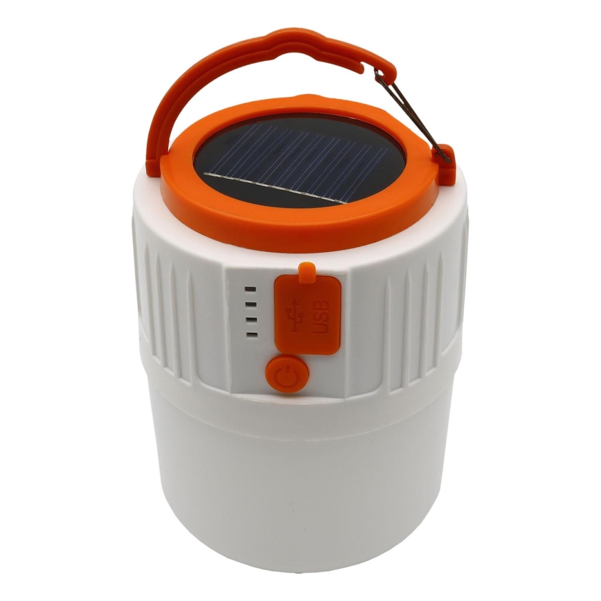 LED Himmennettävä ladattava aurinko kevyt virta pankki -toiminto K1 LED/3W/3,7V 7000K IPX4 3200 mAh valkoinen