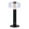 LED himmennettävä ladattava kosketuspöytälamppu LED/1W/5V 3000K 1800 mAh musta