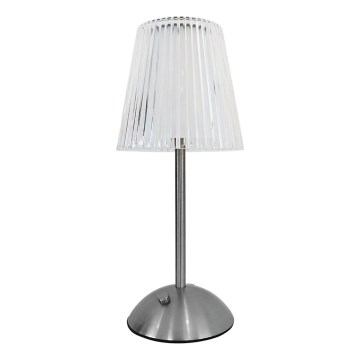 LED Himmennettävä ladattava kosketuspöytävalaisin ELBA LED/1,6W/800 mAh mattakromi/läpinäkyvä