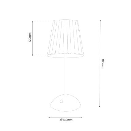 LED Himmennettävä ladattava kosketuspöytävalaisin ELBA LED/1,6W/800 mAh mattakromi/läpinäkyvä