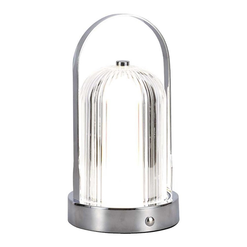 LED Himmennettävä ladattava kosketuspöytävalaisin LED/1W/5V 3000-6000K 1800 mAh mattakromi