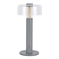 LED Himmennettävä ladattava kosketuspöytävalaisin LED/1W/5V 3000K 1800 mAh harmaa