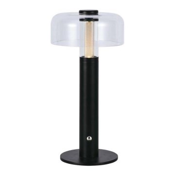 LED Himmennettävä ladattava kosketuspöytävalaisin LED/1W/5V 3000K 1800 mAh musta