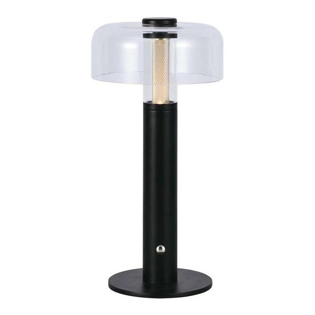 LED Himmennettävä ladattava kosketuspöytävalaisin LED/1W/5V 3000K 1800 mAh musta