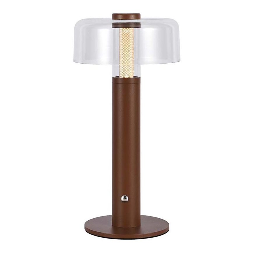 LED Himmennettävä ladattava kosketuspöytävalaisin LED/1W/5V 3000K 1800 mAh ruskea