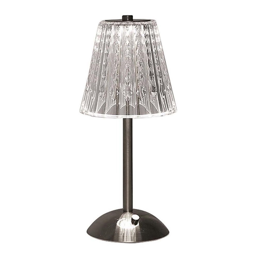 LED Himmennettävä ladattava kosketuspöytävalaisin LED/2,4W/5V 3000-6000K 1800 mAh kiiltävä kromi