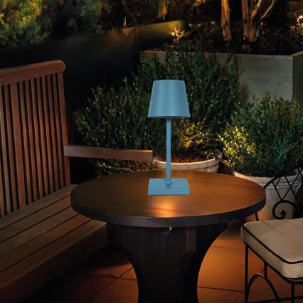 LED Himmennettävä ladattava kosketuspöytävalaisin LED/3,5W/5V 5200mAh sininen
