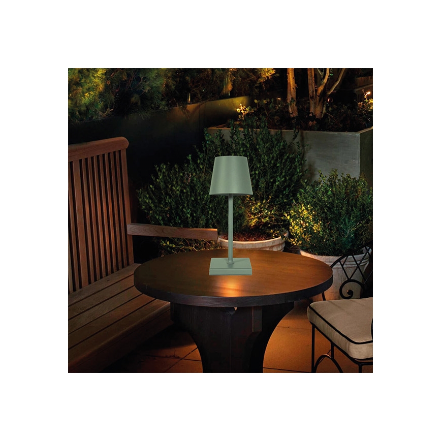 LED Himmennettävä ladattava kosketuspöytävalaisin LED/3,5W/5V 5200mAh vihreä