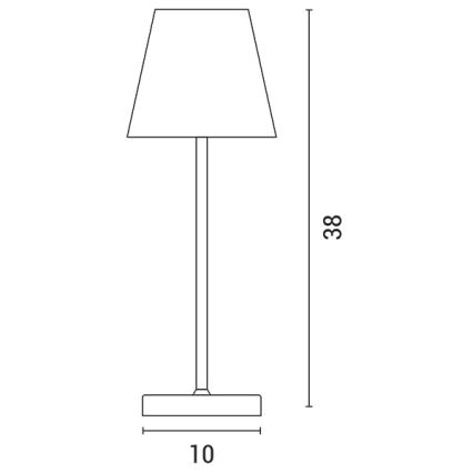 LED Himmennettävä ladattava kosketuspöytävalaisin LED/3,5W/5V 5200mAh vihreä