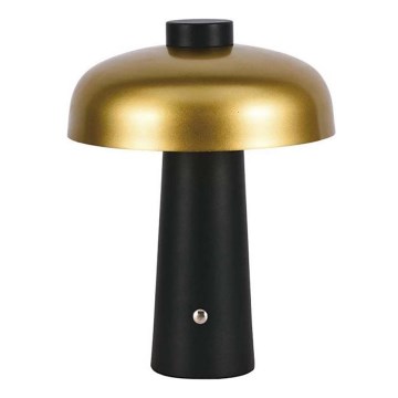 LED Himmennettävä ladattava kosketuspöytävalaisin LED/3W/5V 3000-6000K 1800 mAh musta/kulta