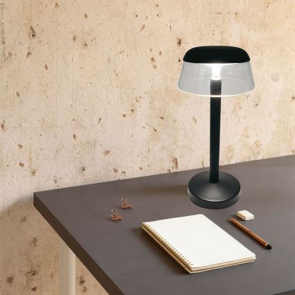 LED Himmennettävä ladattava kosketuspöytävalaisin LED/3W/5V 3000-6000K 1800 mAh musta