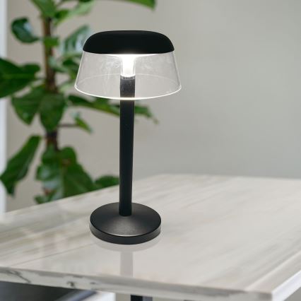 LED Himmennettävä ladattava kosketuspöytävalaisin LED/3W/5V 3000-6000K 1800 mAh musta