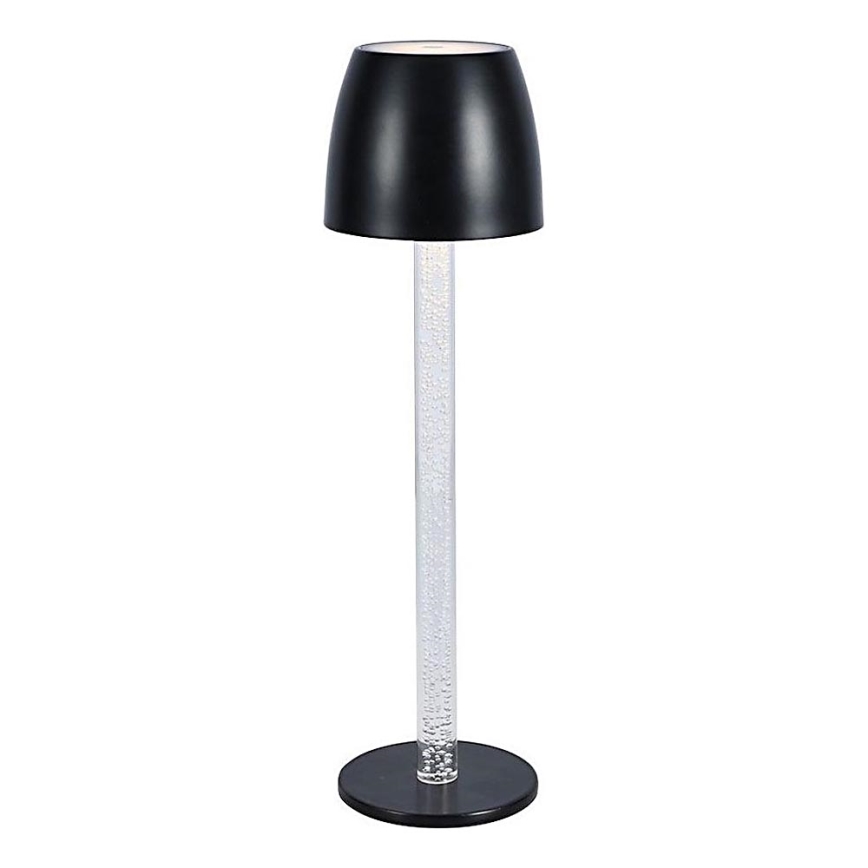 LED Himmennettävä ladattava kosketuspöytävalaisin LED/3W/5V 3000K 1800 mAh musta