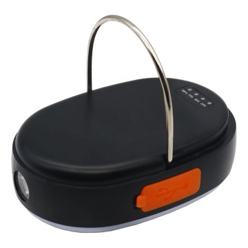 LED himmennettävä ladattava lamppu powerbank-toiminnolla K4 LED/1W/5V 3000-6500K IPX4 4000 mAh musta