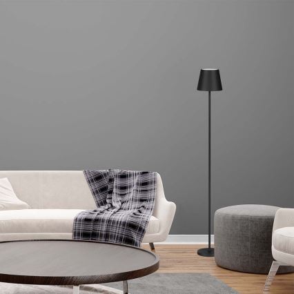 LED Himmennettävä ladattava lattiavalaisin 3in1 LED/4W/5V 4400 mAh 3000K IP54 musta