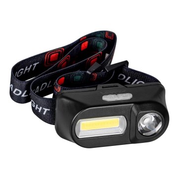 LED Himmennettävä ladattava otsalamppu 2xLED/5V IP44 210 kiiltävä 2000 mAh
