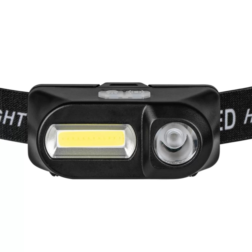 LED Himmennettävä ladattava otsalamppu 2xLED/5V IP44 210 kiiltävä 2000 mAh