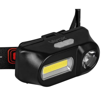 LED Himmennettävä ladattava otsalamppu 2xLED/5V IP44 210 kiiltävä 2000 mAh