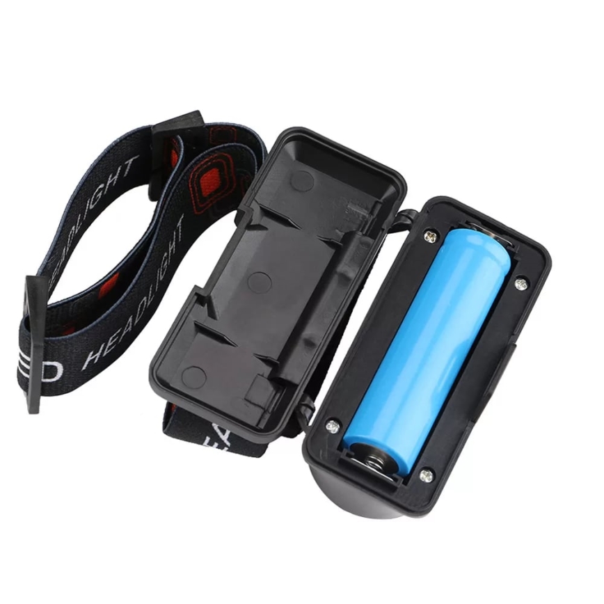 LED Himmennettävä ladattava otsalamppu 2xLED/5V IP44 210 kiiltävä 2000 mAh
