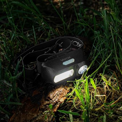 LED Himmennettävä ladattava otsalamppu 2xLED/5V IPX4 250 kiiltävä 2000 mAh