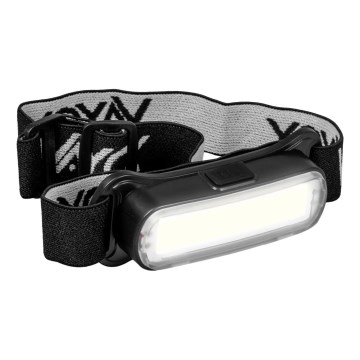 LED Himmennettävä ladattava otsalamppu LED/5V IPX4 300 kiiltävä 1200 mAh