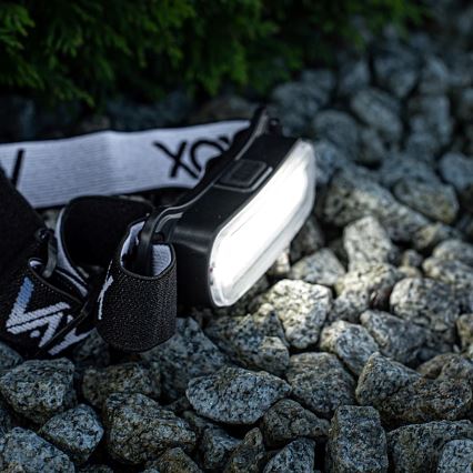 LED Himmennettävä ladattava otsalamppu LED/5V IPX4 300 kiiltävä 1200 mAh