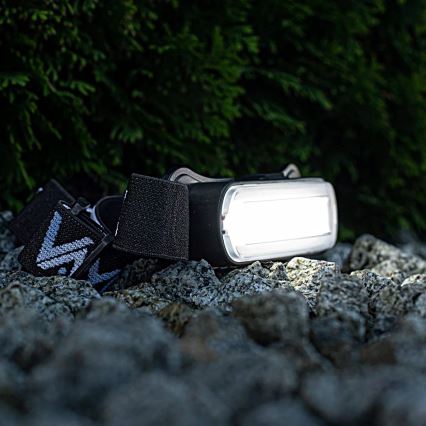 LED Himmennettävä ladattava otsalamppu LED/5V IPX4 300 kiiltävä 1200 mAh
