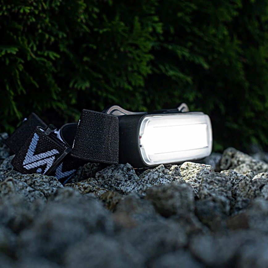 LED Himmennettävä ladattava otsalamppu LED/5V IPX4 300 kiiltävä 1200 mAh
