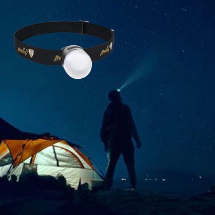 LEDHimmennettävä ladattava otsalamppu LED/8W/5V IP42 210 lm 800 mAh
