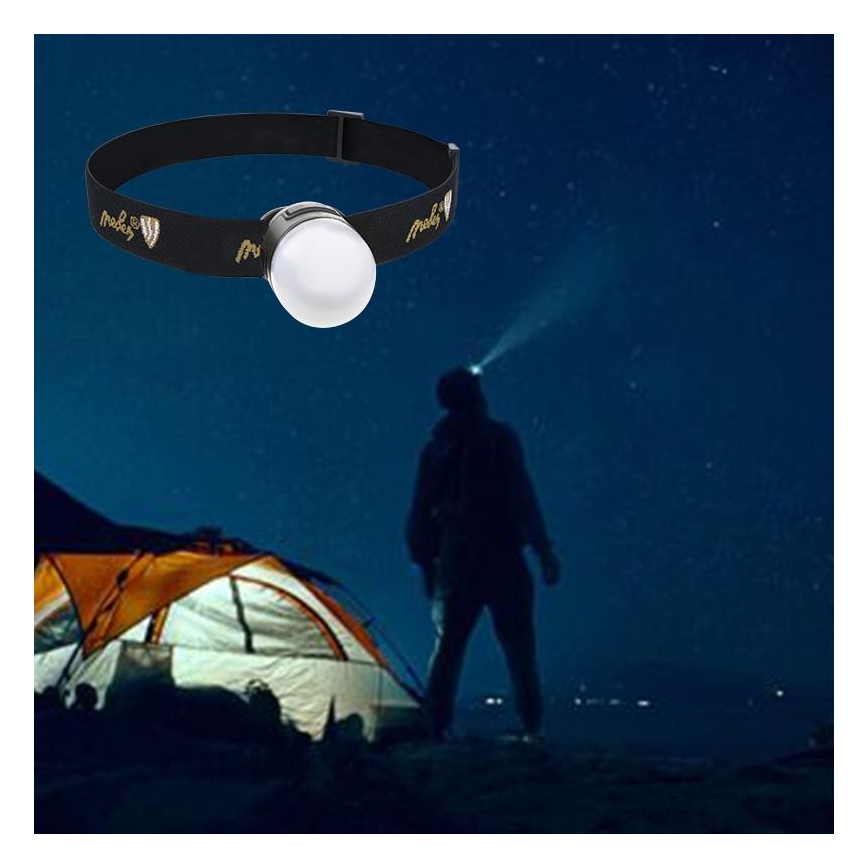 LEDHimmennettävä ladattava otsalamppu LED/8W/5V IP42 210 lm 800 mAh