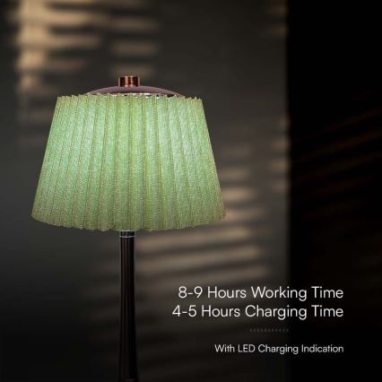 LED himmennettävä ladattava kosketuspöytävalaisin LED/1,5W/5V 3000/4000/6000K 1800 mAh vihreä