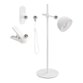 LED himmennettävä ladattava pöytävalaisin magneettikiinnityksellä 4-in-1 LED/4,2W/3,7V 4000K 1200mAh valkoinen