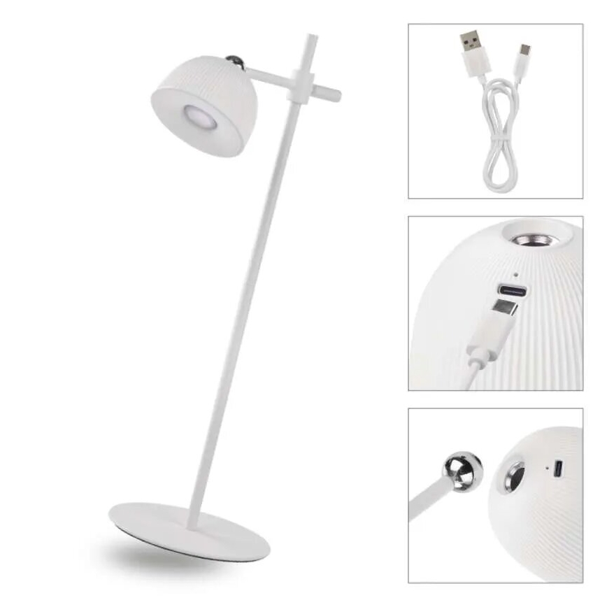 LED himmennettävä ladattava pöytävalaisin magneettikiinnityksellä 4-in-1 LED/4,2W/3,7V 4000K 1200mAh valkoinen