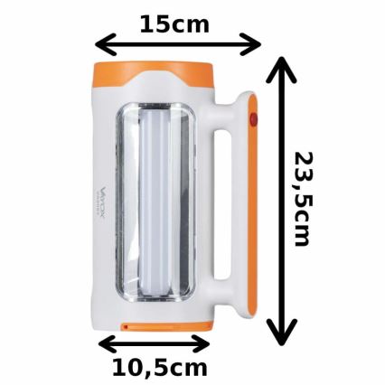 LED Himmennettävä ladattava taskulamppu 2in1 virta pankki -toiminto LED/5W/230V 3500 mAh